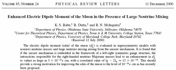 Muon EDM: Naïve scaling would imply that but in some models the dependence is greater. B.