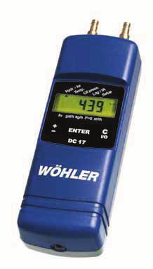 DIFFERENTIAL PRESSURE WÖHLER DC 17 Wöhler DC 17 Pressure Meter TECHNICAL DATA Differential pressure Range... ± 17 bar Accuracy.