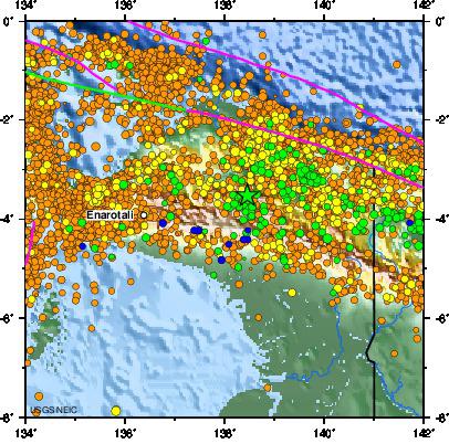 Earthquake and Historic Seismicity This earthquake epicenter (green star), is plotted on the map with regional seismicity since 1990.