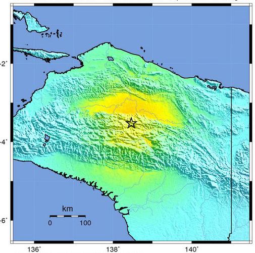 The area nearest the epicenter of this earthquake experienced strong to very strong ground shaking.