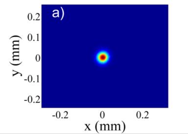 Experiments confirm these simulations. Figure 4 shows a side image of the blue luminescence emitted by the sample at high intensity I >10 13 W/cm². The 20 µm wide filament is formed after 0.