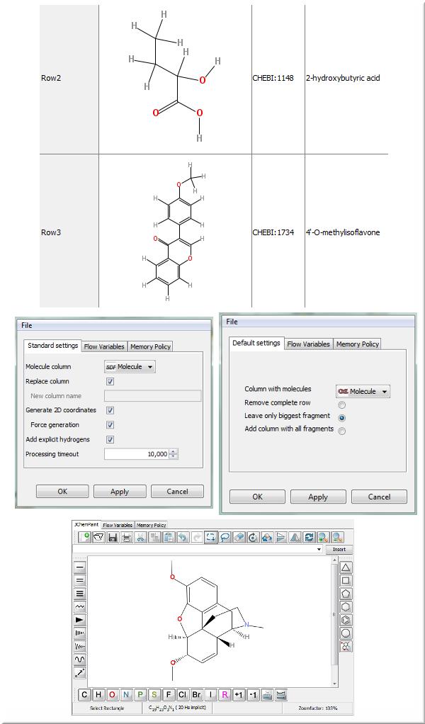KNIME CDK Visualization molecule diagrams most intuitive 2D layout via StructureDiagramGenerator connectivity of the molecule IAtomContainer