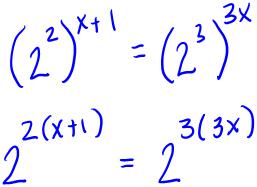 Take the logarithm on both sides for bases other than 10. 3.