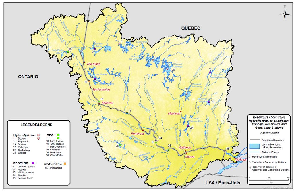 Ottawa River Regulation Planning Board Figure 3B : Principal Reservoirs