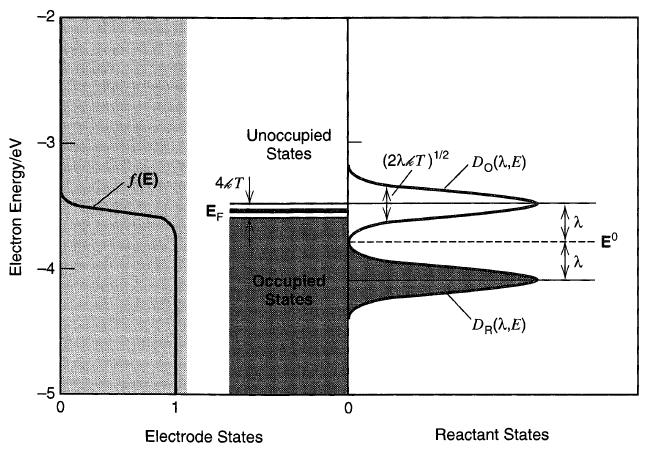 the rate of electron transfer is dictated by the law of mass action 1246 0 E bias varies the