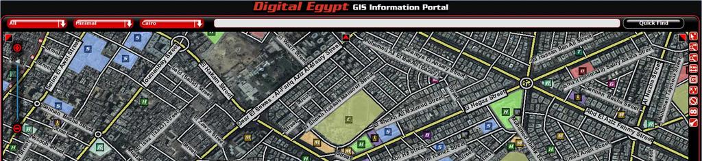 Digital Egypt (2009) WebGIS- Application launched in April 2009 Development of a private