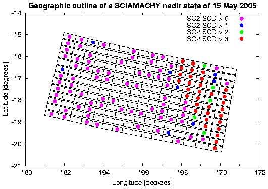 TEMIS PROMOTE SACS For the analysis only the ground pixels part of each forward scan are considered; these are also the pixels plotted in daily data at orbit coordinates, an example of which is given