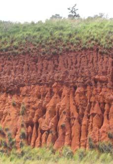Erosion is a result of the tractive forces of water flowing over the material exceeding the