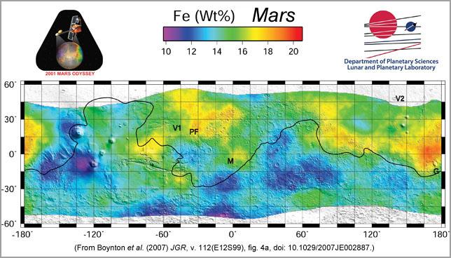 7 of 8 on the surfaces of both Mars and Earth.