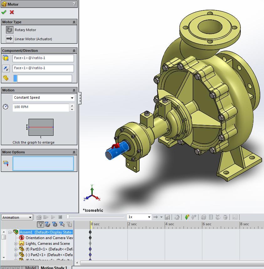 5.1 3D animacija radne funkcije sklopa 3D animacijom radne funkcije sklopa centrifugalne pumpe 80-250 prezentira se rad gotovog proizvoda u realnim uvjetima eksploatacije.