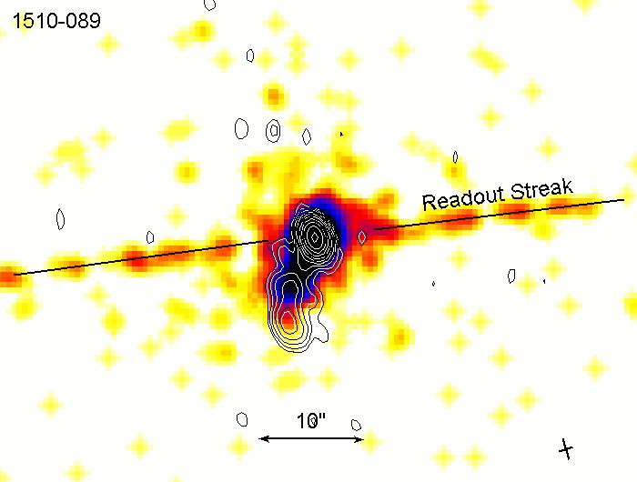 40 Figure 2.15. Radio/X-ray overlay of 1510-089. continues past the bend for another 5 until it ends. Sambruna et al.