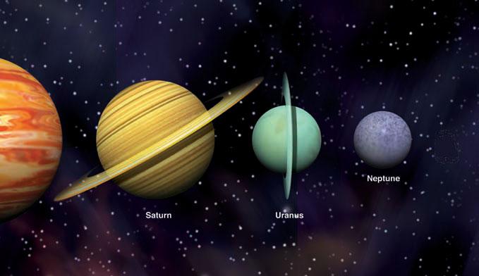 Earth moves around the sun. The other planets do this, too. A planet is a large body of rock or gases.