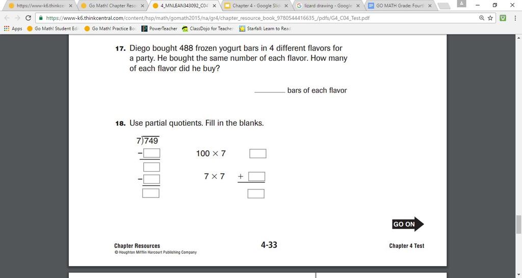 9. Use partial quotients to