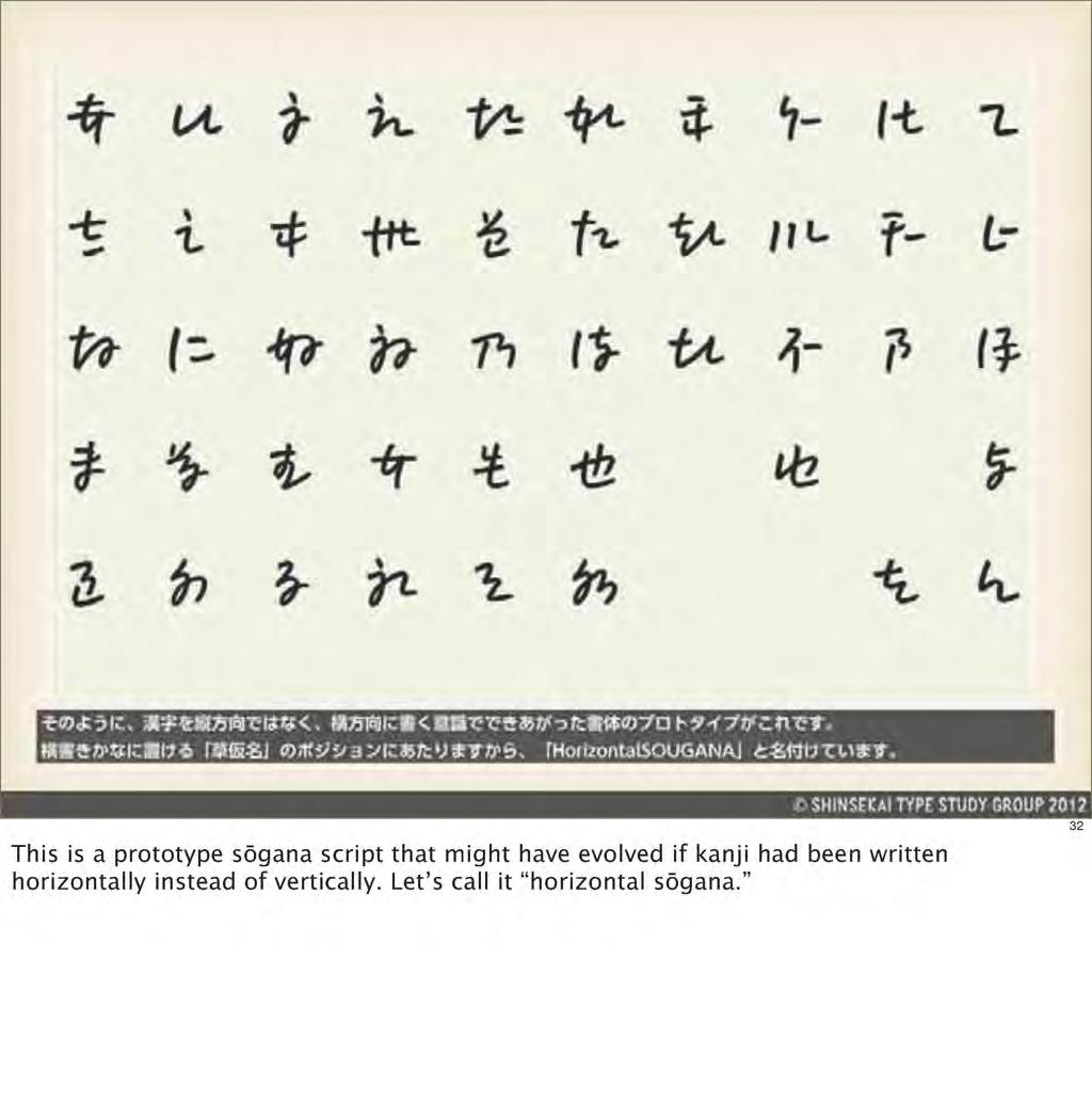 This is a prototype sōgana script that