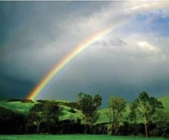 A rainbow is a perfect example that shows how visible light is composed of a spectrum of colors.
