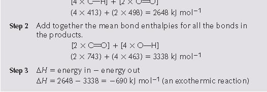 Then subtract the second answer from the first one. Calculations like these give an approximate value for the enthalpy change.