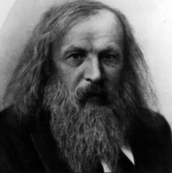 Dimitri Mendeleev (Men-da-lay-ev) In 1869 Russian chemist Dimitri Mendeleev started the development of the periodic table, arranging chemical elements by atomic mass.