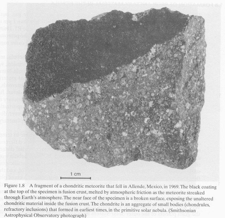 Asteroids / Meteorites are the fossil record left from the nebula Allende meteorite Fall on Feb.