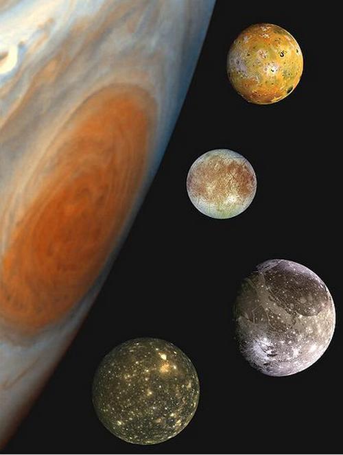 The distribution of the moons implies that the accretion disk around Jupiter was cool at the outer edge but hot near the planet.