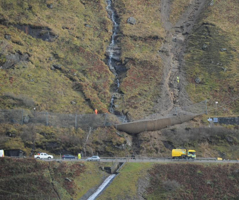 a major transport route in this area remained open Debris Flow