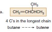 13.2 Nomenclature of Alkenes And Alkynes In the IUPAC system: An alkene is identified by the suffix -ene.