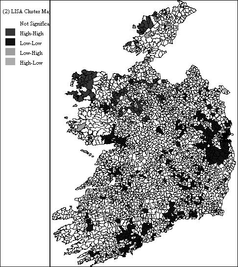 Ireland (Donegal, Co Mayo, parts of Co. Galway) whereas low proportions of carers are found in the East (Dublin and Kildare, Co Waterford).