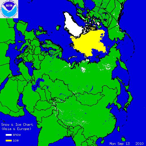 NOAA IMS sea-ice Available since 1998 at 25km (at 4km from 2004) Only Northern Hemisphere Daily database of the ice cover (yes or no for each pixel)