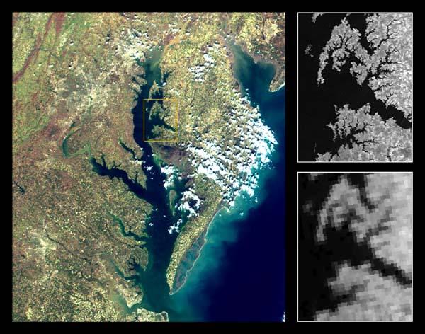 1. Introduction MODIS Improved Spatial Resolution The MODIS 250m-resolution multi-spectral observations clearly discriminate different types of vegetation and urban areas in this image.