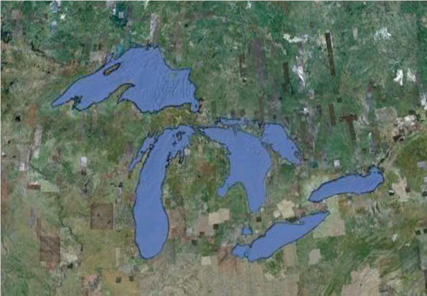 Difference of the NARR LST and MODIS LST Lake region mean Superior Michigan Huron Erie Ontario LST: Lake surface