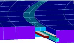 For a linear isotropic material, a linear shear deformation would be created for a perfectly bonded interface.