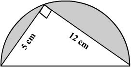Find the area of the shaded region in the