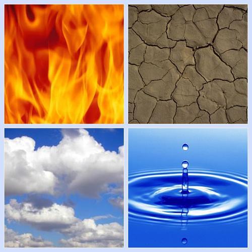Scientist used to believe that matter was made up of four elements (air, earth, fire and water).