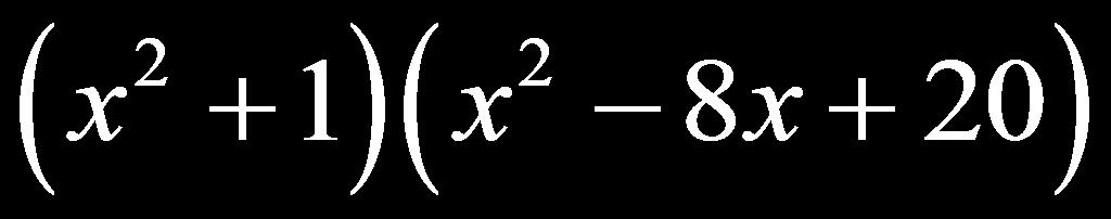 9) Consider the polynomial function: f(x) = x 4-8x 3 + 21x 2-8x + 20. a) According to the Rational Root Theorem, what are the possible rational zeros of this polynomial?