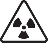 (a) What name is given to the centre of an atom?... (b) The sign below is used to warn people that a radiation source is being used in a laboratory.