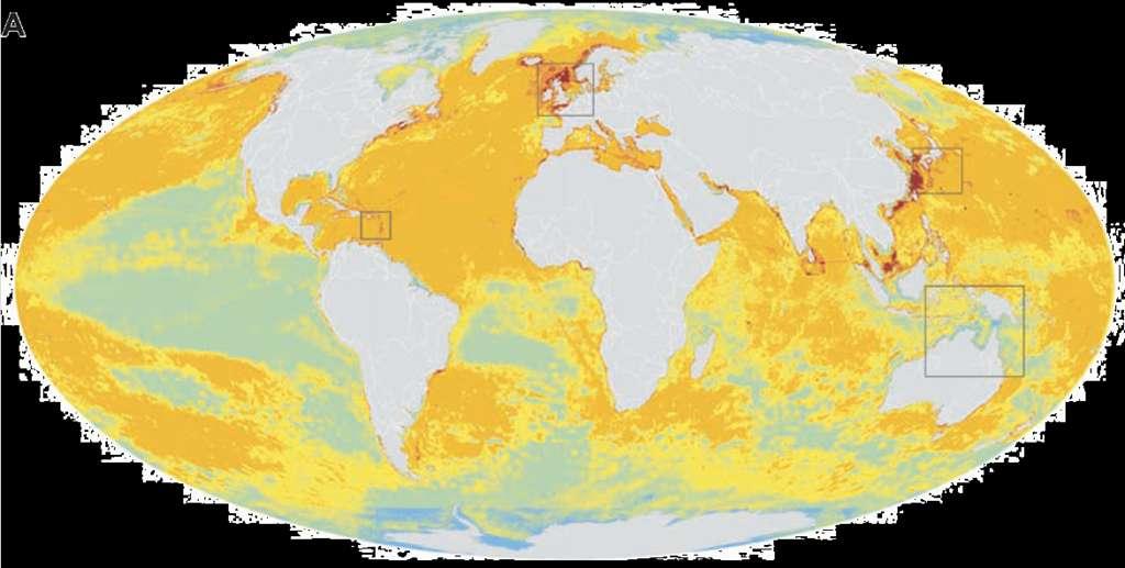 40% ocean heavily affected by humans (c) Halpern