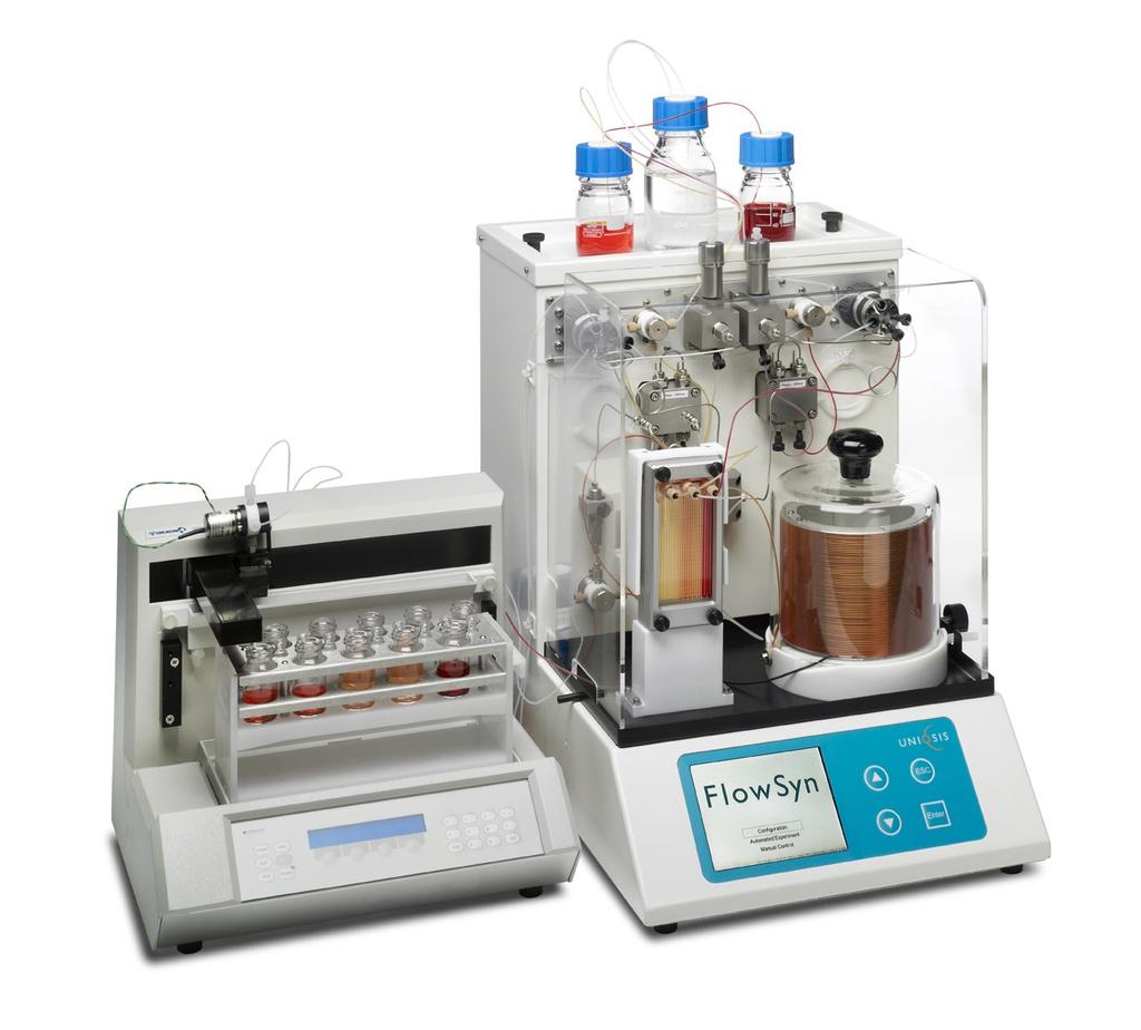 Fully integrated systems for total ease of use FlowSyn Multi-X - automate multiple experiments A convenient and versatile multi-experiment package for automating a series of reactions, the FlowSyn