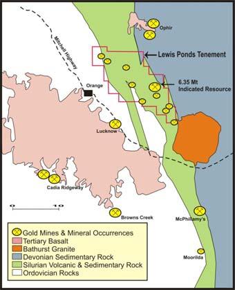 Lewis Ponds Project Overview Objective Advance the existing gold-rich, base metal resource to feasibility stage Asset 100% owned, large regional tenement located 200 kilometres west of Sydney, NSW