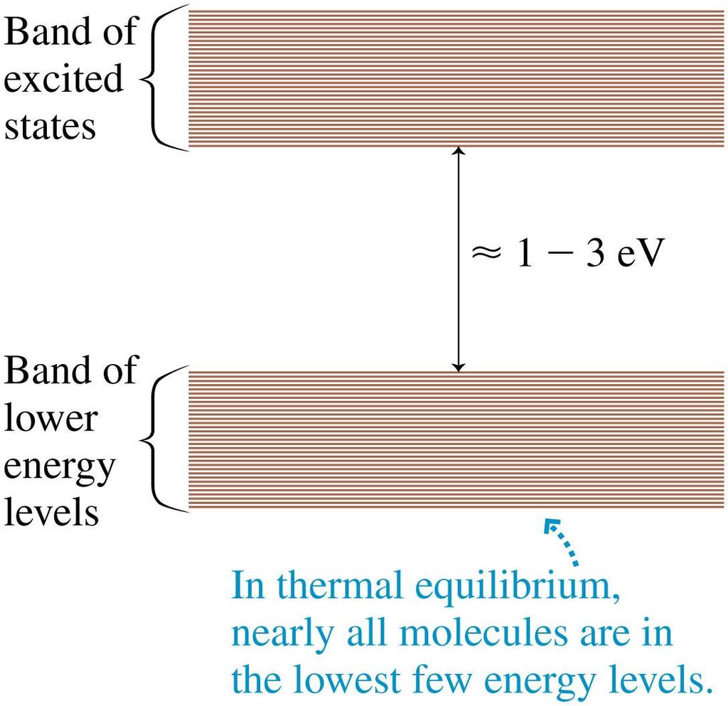 Molecules A generic molecular energy-level diagram for a mediumsize