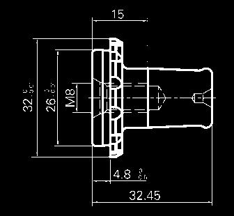 Centering plug short 0 Bore size Ø 26 mm - 0,01 x x