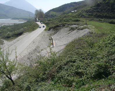 stability problem. The analysis is carried out with PLAXIS FE program. 2 Location of the landslide The landslide is located on the left side of the Vjosa River in Albania.