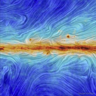 edu recently made a map of the galactic magnetic field.