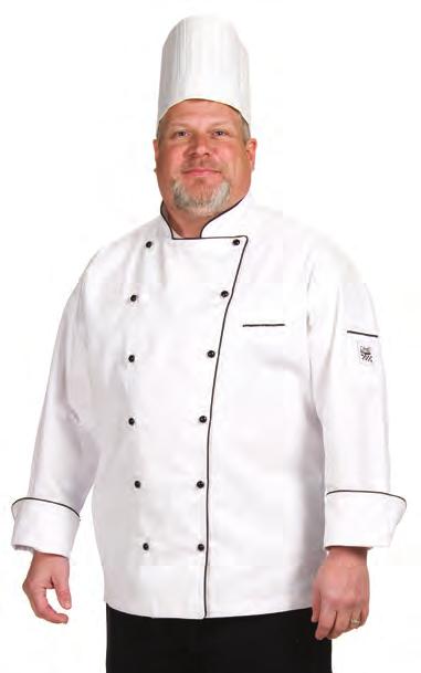 Chef Jackets/Pants/Headwear With today s open kitchen environments, apparel and headwear need to not only