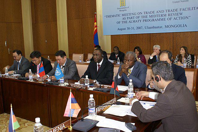 Thematic Meeting on International Trade and Trade Facilitation, Ulaanbaatar, Mongolia, 30-31 August 2007 The Mongolia Meeting outcome document lays down the actions to be taken by the LLDCs, in