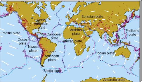 Earth the present Most geological activity occurs at plate boundaries.