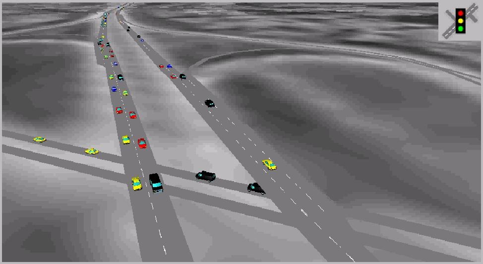 Scenes of simulated traffic