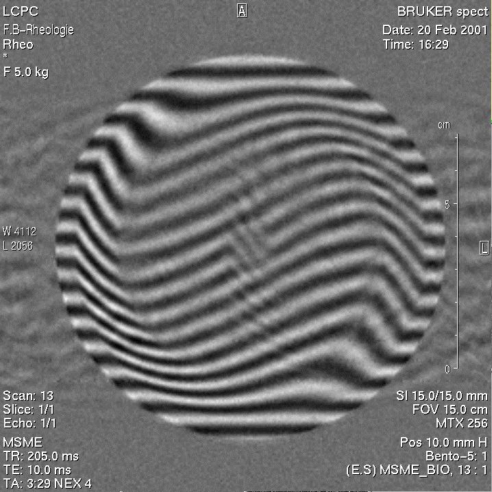 MRI velocity profile measurement in a Couette cell Bentonite again