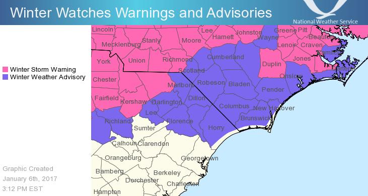 New Information A Winter Weather Advisory now in effect to replace the Winter Storm Watch & the advisory has been expanded east & south to account for some freezing rain, sleet, & light snow.