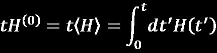 Basic density matrix algebra Time dependence Magnus expansion with Zeroth order term Average Hamiltonian U.