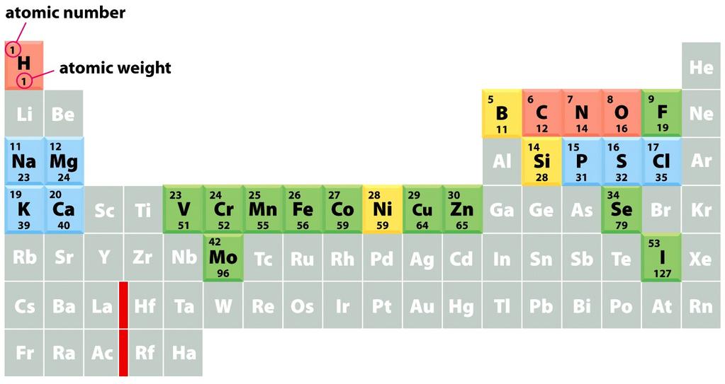It all comes back to the periodic table Rows go horizontally: