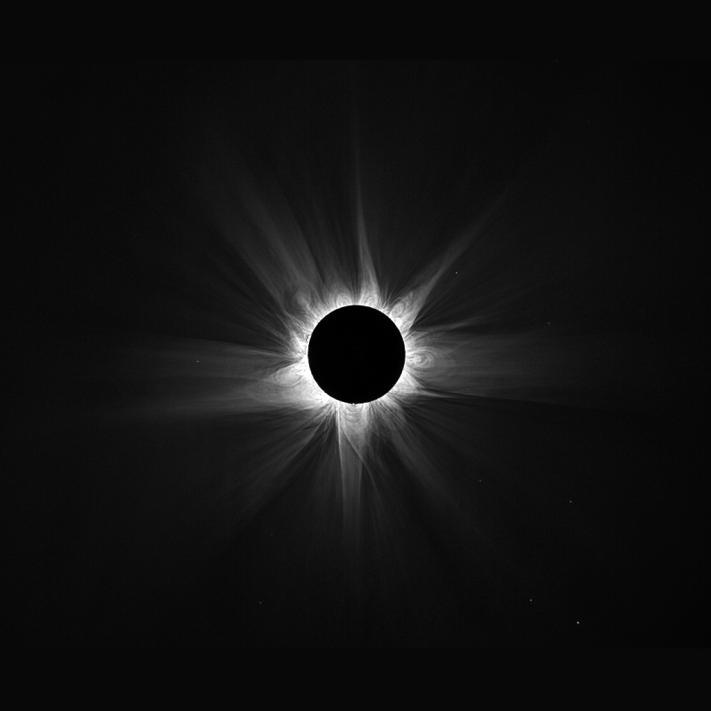 For this reason, images described here have been obtained starting from eclipse observations of the solar corona: these images have the advantage to have a very broad field of view observed with a